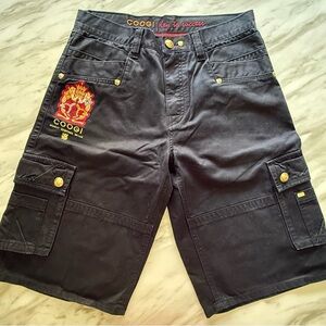 COOGI Black Cargo Shorts Relaxed Fit